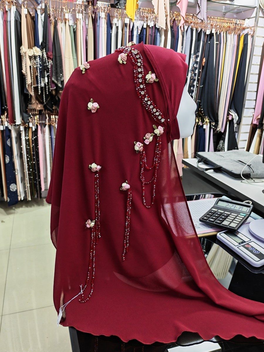 Red Floral Rhinestone Wrap