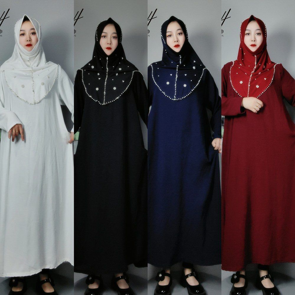 Pearl-Trimmed Abaya